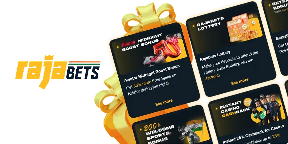 Bonuses and promotions on the Rajabets India platform