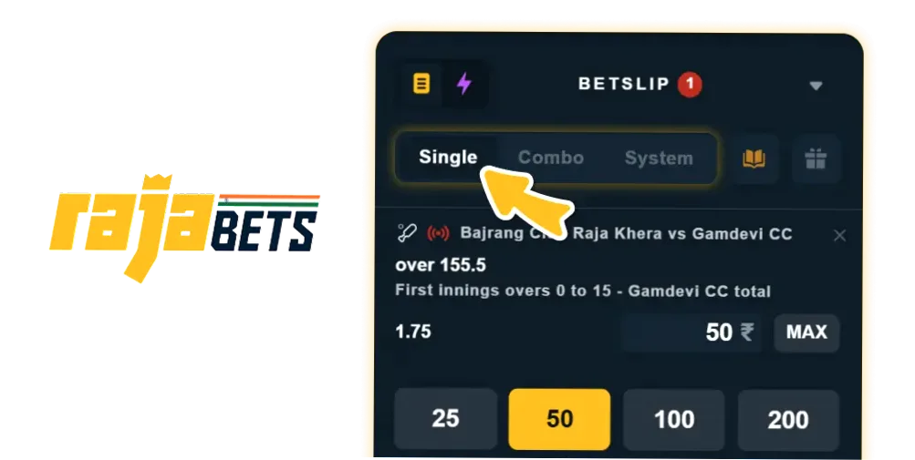 Betting Options available to Rajabets users